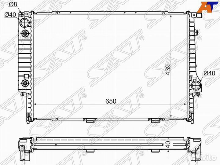 Радиатор охлаждения Бмв 7 серии Е32