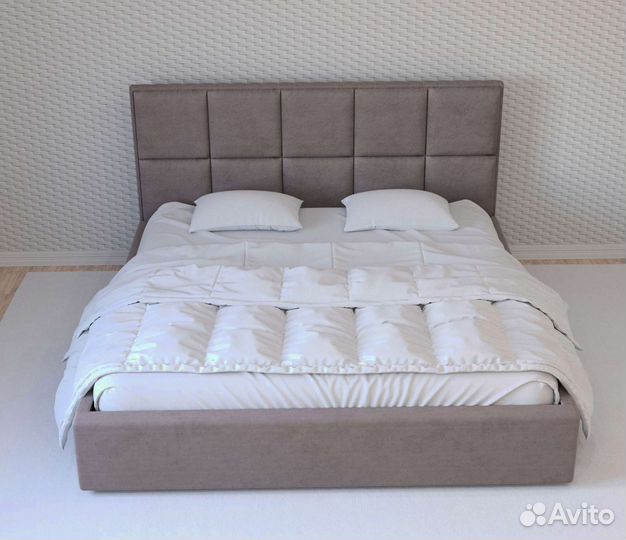 Кровать с мягким изголовьем