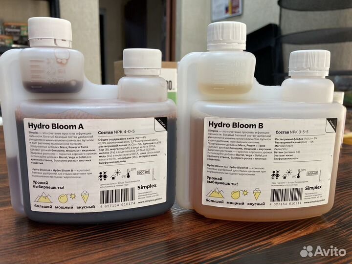 Удобрения simplex Hydro Bloom A+B 0,5 L