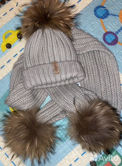 Комплект шапка, шарф