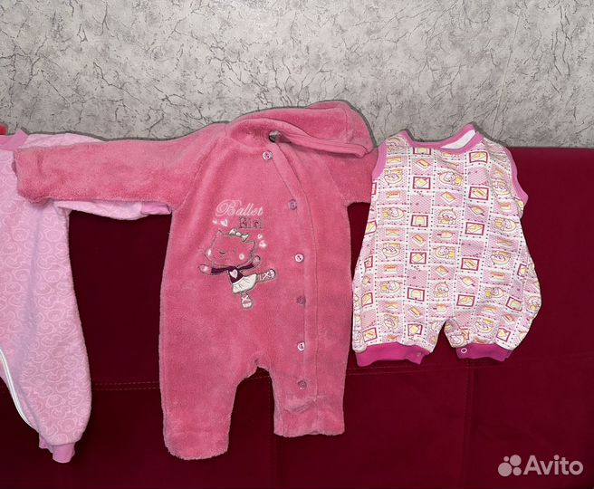 Вещи пакетом для девочки 50-68