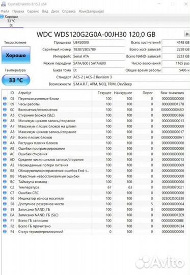 Ssd wd green 120 gb