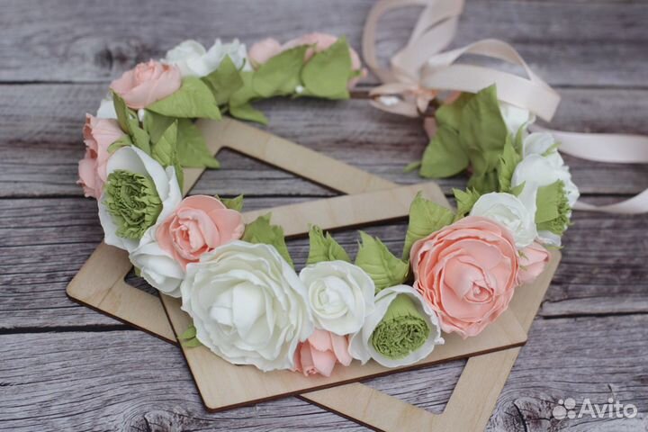 Ободок веночек ручной работы