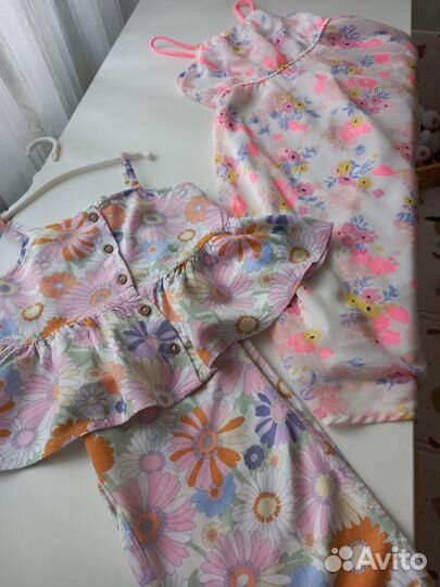 Летние комплекты H&M на девочку 116, 122