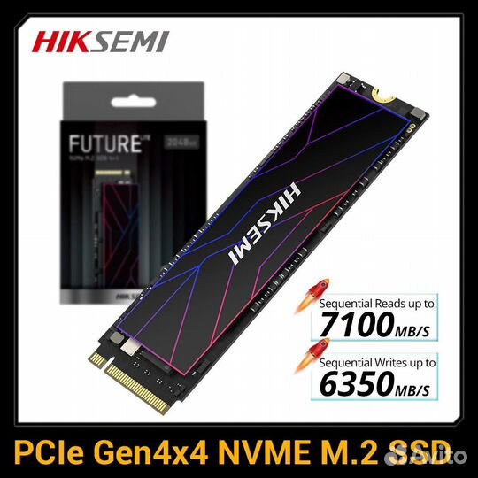 Hiksemi (Hikvision) 2Tb PCIe 4.0 NVMe SSD, новый