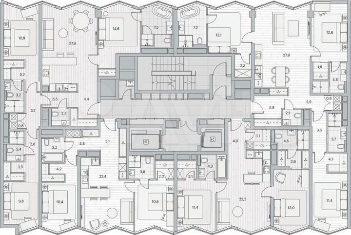 2-к. квартира, 66,5 м², 19/24 эт.
