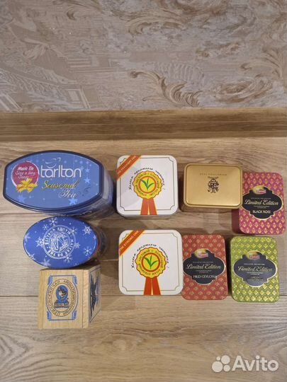 Жестяные банки, шкатулка музыкальная из по чая