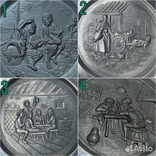 Олово тарелки разные из Германии