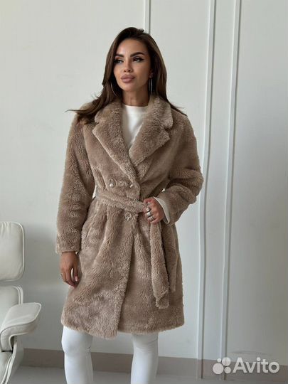 Шуба из экомеха женская