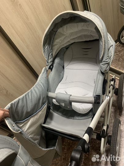 Коляска 2 в 1 adamex серая