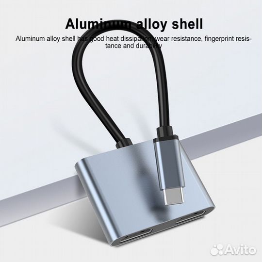 USB Хаб type-c на MacBook 2в1 bronka