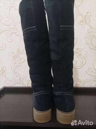 Зимние женские сапоги 38 натуральная замша