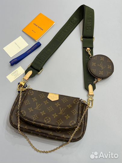 Сумка женская кожаная louis vuitton multi pochette