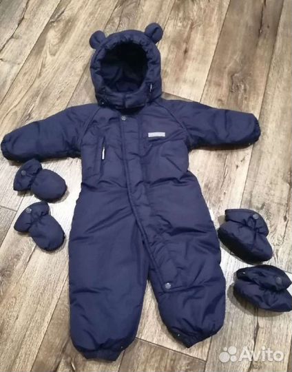 Зимний комбинезон crokid 80-86 + флис.комбинезон