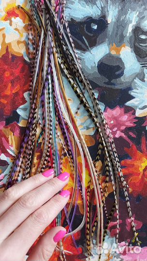 Наращивание перьев в волосы