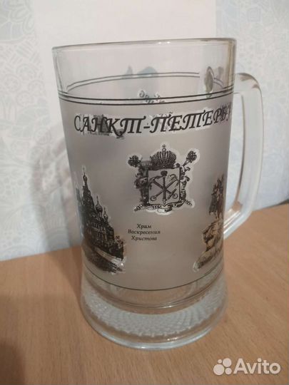 Кружка сувенирная, пивной бокал, Санкт-Петербург