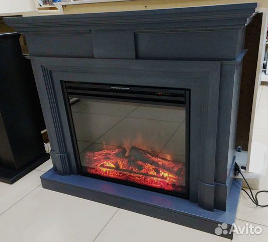 Электрокамин с эффектом огня Coventry серый графит