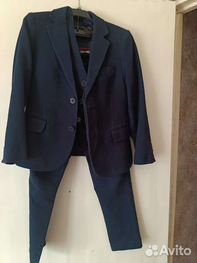 Школьный костюм для мальчика 134 синий