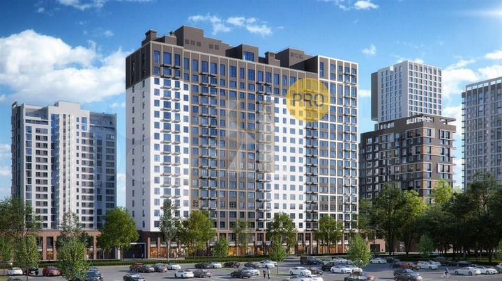 2-к. квартира, 62,4 м², 12/20 эт.