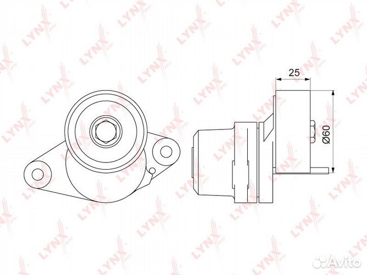 Ролик натяжной lynxauto PT-3270