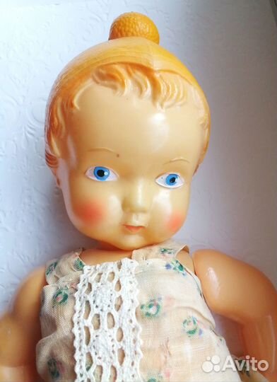 Кукла целлулоид СССР. Пупс в шапочке