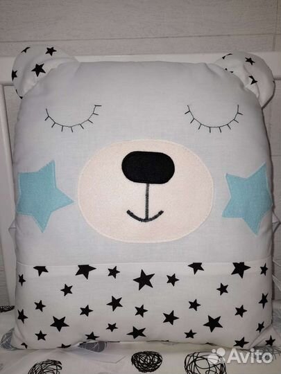 Бортики в детскую кроватку зверюшки