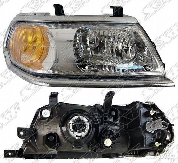 Фара mitsubishi pajero sport 00-08 RH хром (Евр