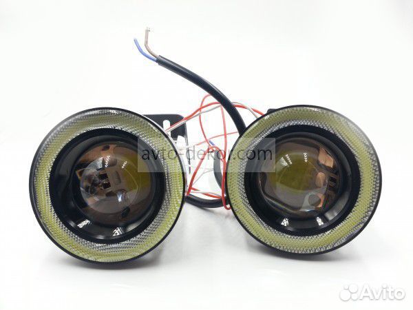 Фары линзованые 20W High Power chip с ангельскими
