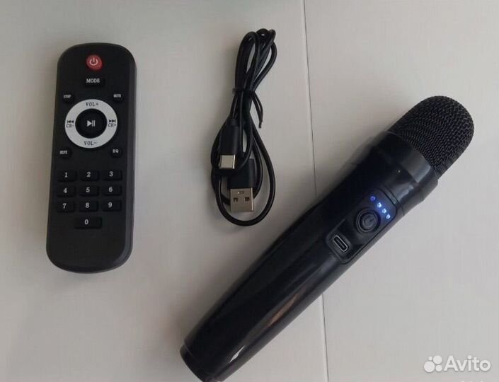 Блютуз колонка большая караоке пульт ду