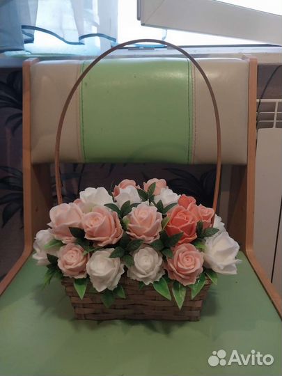 Букет из мыльных роз