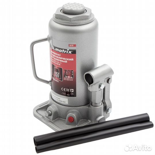 Бутылочный гидравлический домкрат Matrix 50729 (15