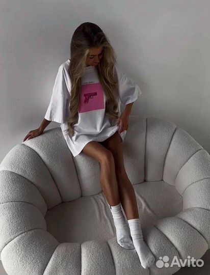 Футболка женская белая gang gang