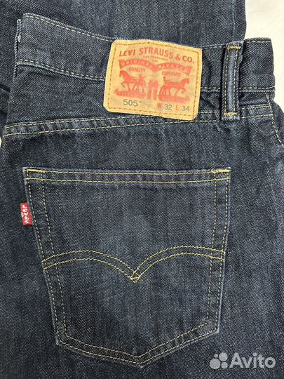 Джинсы levis 505 w 32 l 34