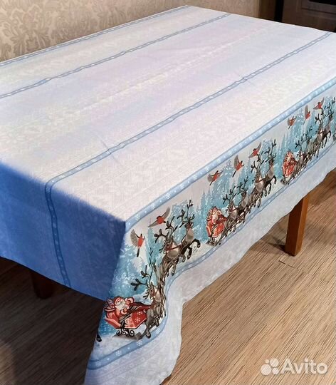Новогодняя скатерть (рогожка)