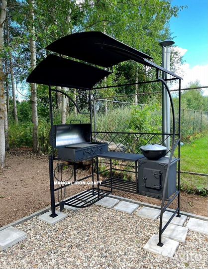Мангал с крышей