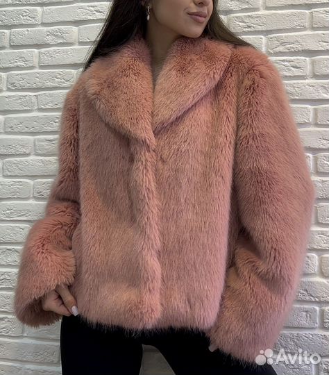 Искусственная шуба короткая s-m