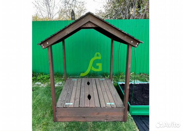 Песочница детская деревянная с крышкой