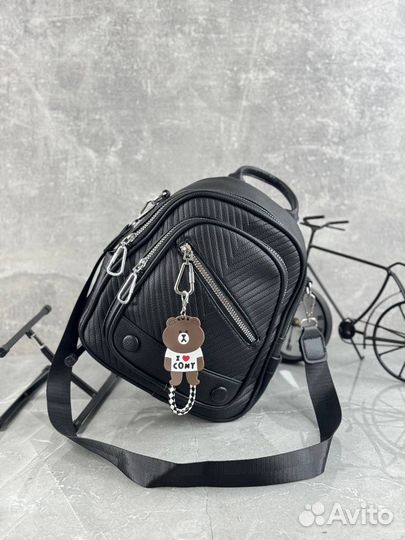 Женская сумка рюкзак из натуральной кожи