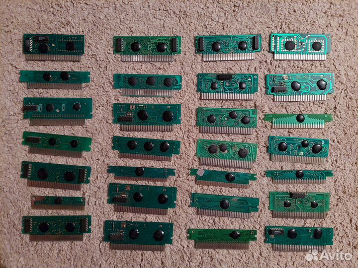 Платки от картриджей денди. Много