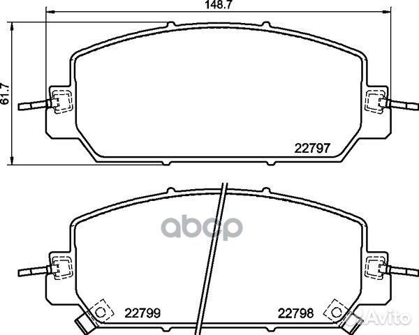 Колодки тормозные дисковые перед NP8054 NIS