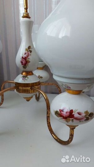 Люстра керамика/латунь Польша