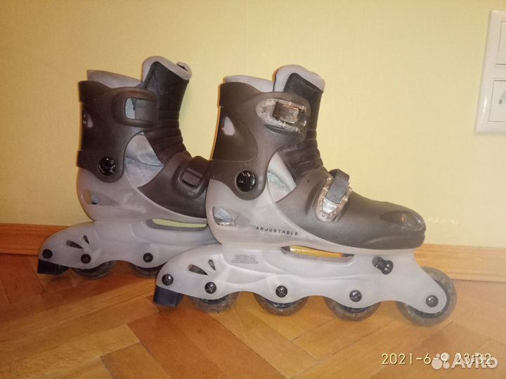 Роликовые коньки детские раздвижные 32-35р