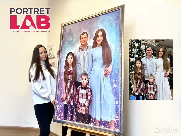 Портрет по фото / картина на холсте, фотопечать