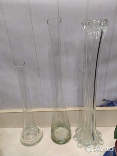 Вазы стеклянные