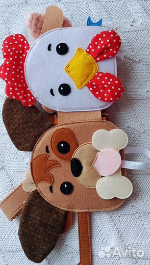 Книга из фетра погремушка
