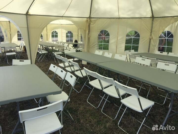 Столы и стулья в аренду