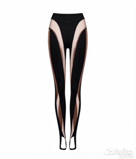 Леггинсы с сетчатыми вставками Mugler H&M