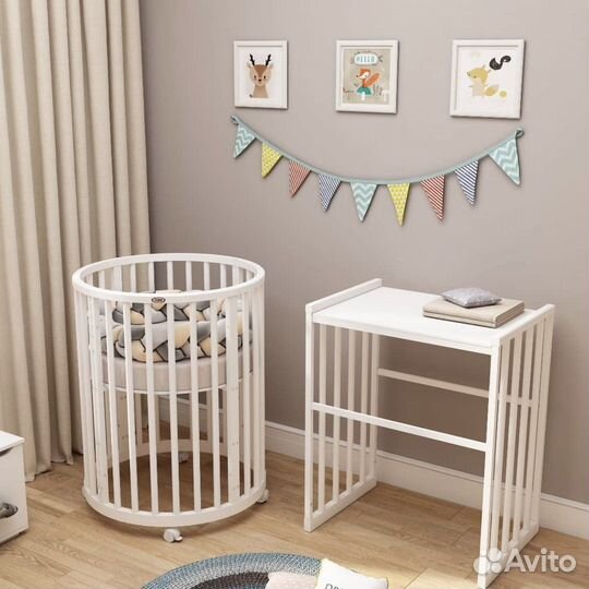 Детская кроватка трансформер 8в1 с маятником