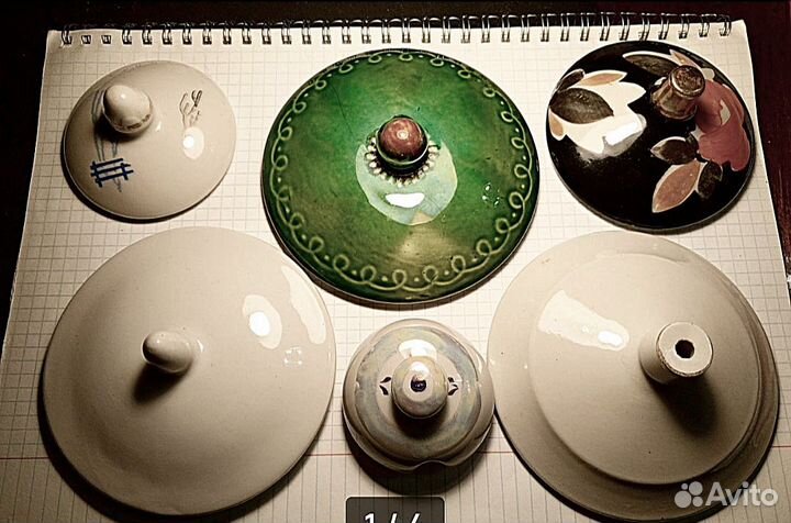 Крышки фарфоровые от сахарниц и чайников