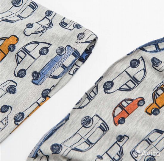 Шапочка и нагрудник набор на мальчика 6-12 мес